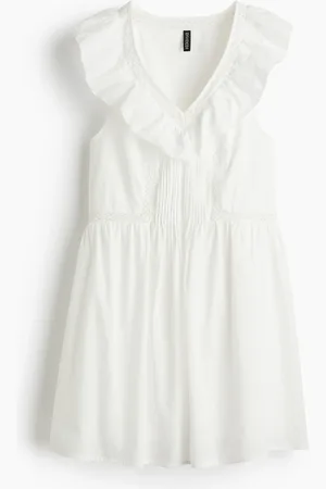 H&M Abito in cotone con volant