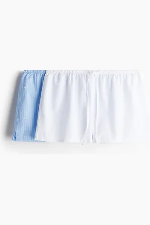 H&M Shorts da pigiama in popeline di cotone 2 pezzi