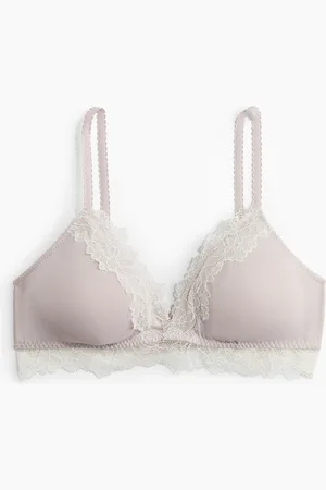 H&M Reggiseno imbottito in morbida microfibra e pizzo