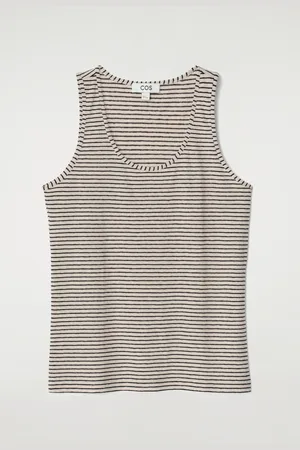 H&M CANOTTA IN COTONE E LINO