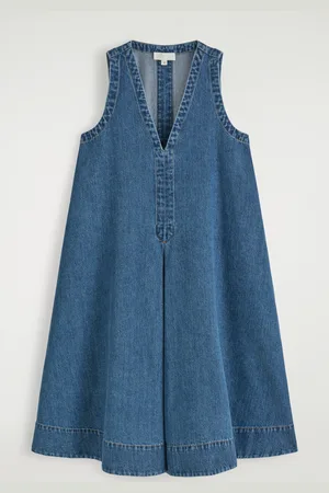 H&M DENIM A-LINE MINI DRESS