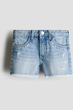 H&M Shorts in denim sfrangiati