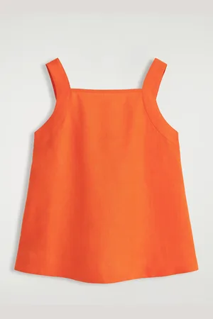 H&M TOP IN LINO CON LACCI SUL RETRO