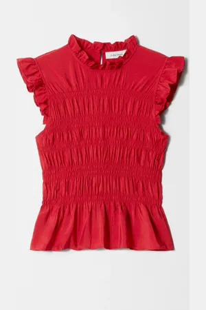 H&M Top con gale e lavorazione smock