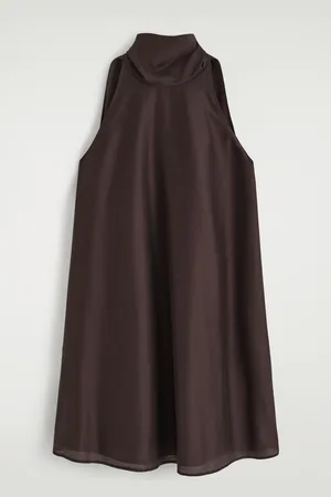H&M FLUID HALTERNECK MINI DRESS