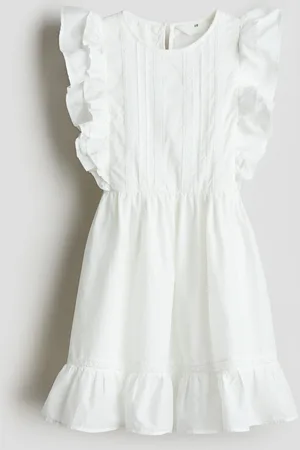 H&M Abito in cotone con volant