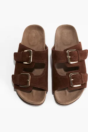H&M Sandali slip-on in pelle scamosciata