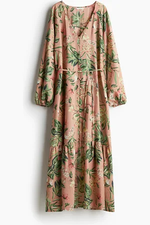 H&M Abito increspato con cintura da annodare