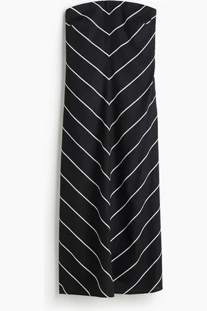 H&M Abito a fascia in misto lino