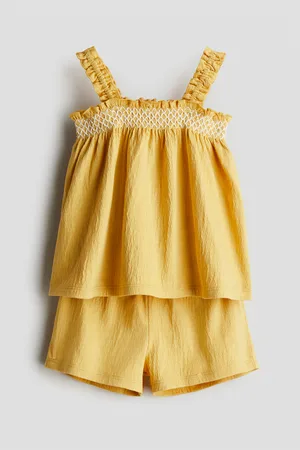 H&M 2-piece crinkled jersey set
