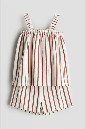 H&M 2-piece crinkled jersey set
