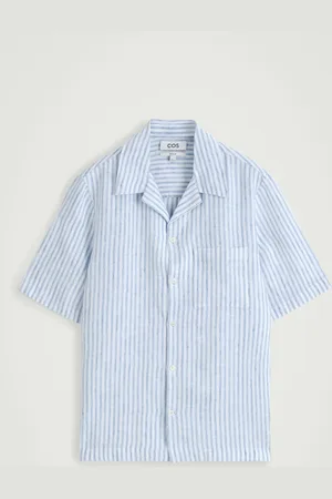 H&M CAMICIA IN LINO CON COLLETTO APERTO