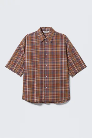 H&M Camicia a maniche corte oversize a quadri
