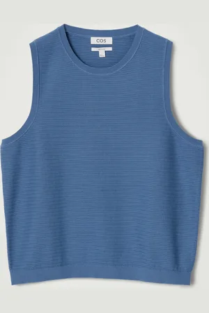 H&M CANOTTA IN MAGLIA DI COTONE CON TEXTURE