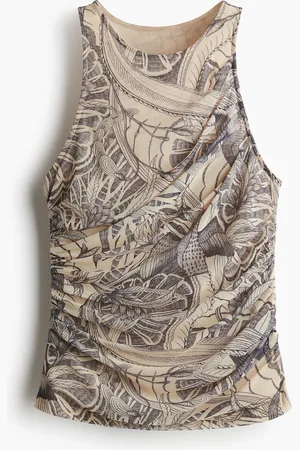 H&M Canotta in mesh drappeggiato