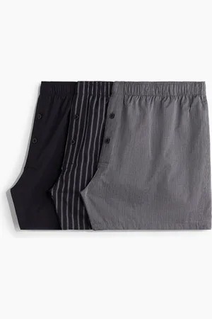 H&M Boxer corti in tessuto di cotone, 3 pz
