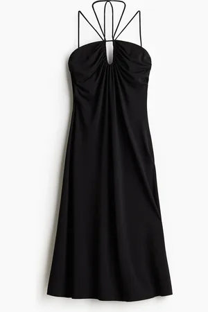 H&M Abito drappeggiato halterneck