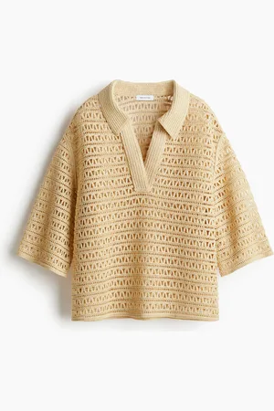 H&M Camicia popover effetto uncinetto
