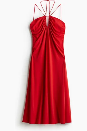 H&M Abito drappeggiato halterneck