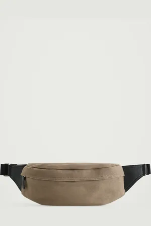 H&M BORSA A TRACOLLA IN TELA CON DETTAGLI IN PELLE