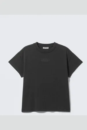 H&M T-shirt boxy in cotone con maniche ad aletta