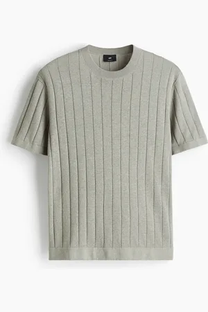 H&M T-shirt in maglia a coste Regular Fit