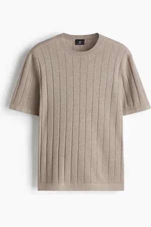 H&M T-shirt in maglia a coste Regular Fit