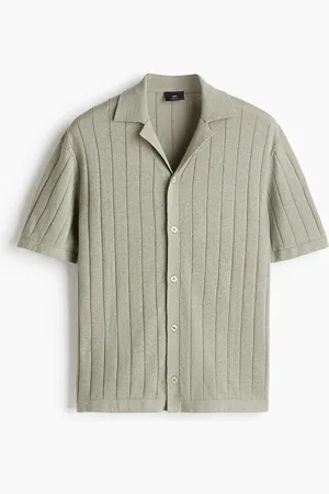 H&M Camicia bowling in misto lino Regular Fit