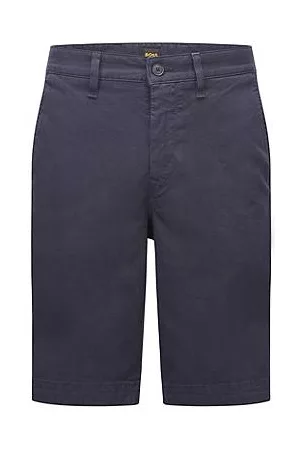 HUGO BOSS Uomo Pantaloncini - Bermuda con fit affusolato in tessuto di misto cotone a nido d'ape