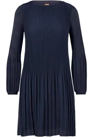 HUGO BOSS Donna Vestiti eleganti a maniche lunghe - Vestito a maniche lunghe con pieghe plissé