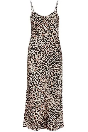 HUGO BOSS Vestito sottoveste con motivo animalier e spalline con catenella