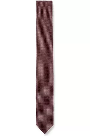 HUGO BOSS Uomo Papillon - Cravatta in seta jacquard con micropois