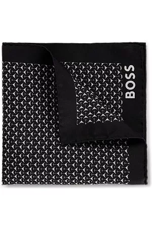 HUGO BOSS Uomo Papillon - Pochette in seta con stampa digitale e logo