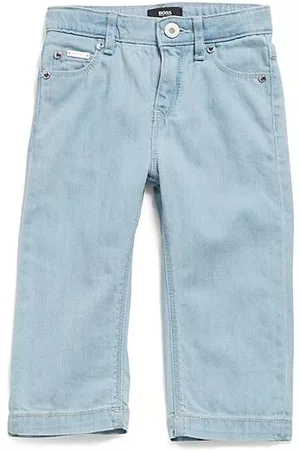 HUGO BOSS Bambina Jeans - Jeans per bambini in denim di puro cotone con logo ricamato