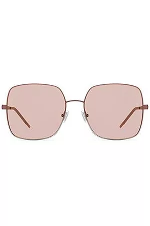 HUGO BOSS Donna Occhiali da sole - Occhiali da sole in acciaio con lenti verdi e montatura sfumata
