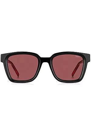 HUGO BOSS Occhiali da sole in acetato rosso e
