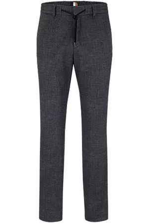 HUGO BOSS Uomo Pantaloni eleganti super skinny - Pantaloni slim fit in jersey elasticizzato con micromotivo