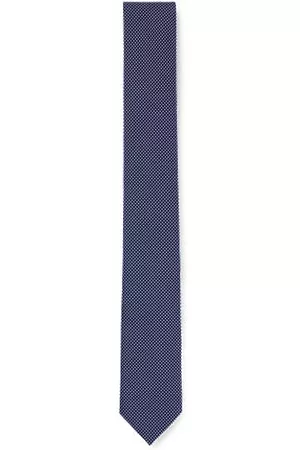 HUGO BOSS Cravatta in seta jacquard con micropois