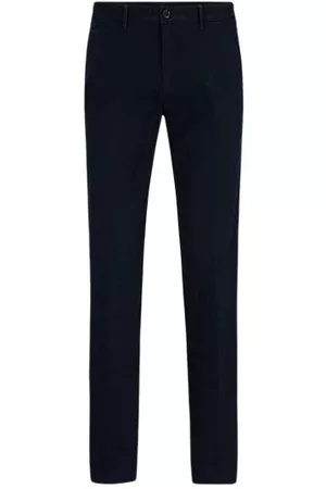 HUGO BOSS Uomo Pantaloni chinos - Chino regular fit in gabardine di cotone elasticizzato
