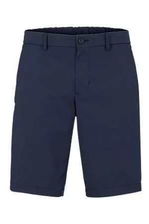 HUGO BOSS Uomo Pantaloncini - Bermuda slim fit in twill idrorepellente
