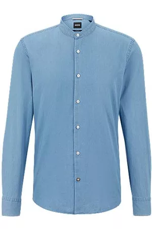 HUGO BOSS Uomo Camicie casual - Camicia con vestibilità casual in denim di puro cotone