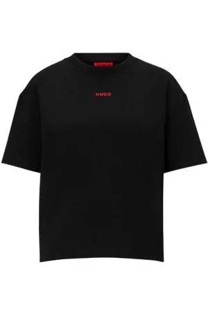 HUGO BOSS Donna Loungewear - T-shirt per l'abbigliamento da casa in cotone, modal e tessuto elasticizzato con logo