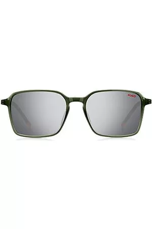 HUGO BOSS Uomo Occhiali da sole - Occhiali da sole verdi con aste in acciaio inox