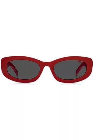 HUGO BOSS Donna Occhiali da sole - Occhiali da sole rossi con aste brandizzate