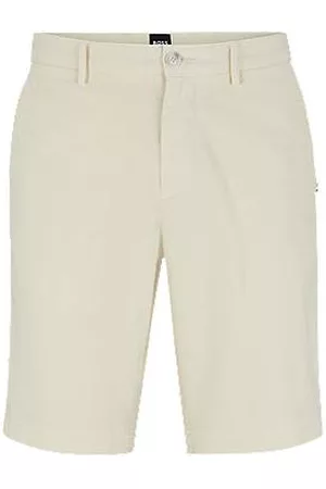 HUGO BOSS Uomo Pantaloncini - Bermuda slim fit in gabardine di cotone elasticizzato
