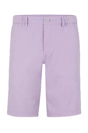 HUGO BOSS Bermuda slim fit in misto cotone biologico