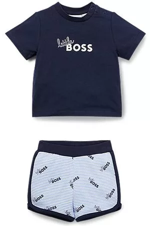 HUGO BOSS Neonati T-shirt - Set per neonati con T-shirt e bermuda in confezione regalo