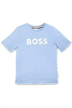 HUGO BOSS Bambino T-shirt cotone - T-shirt per bambini in puro cotone con logo stampato
