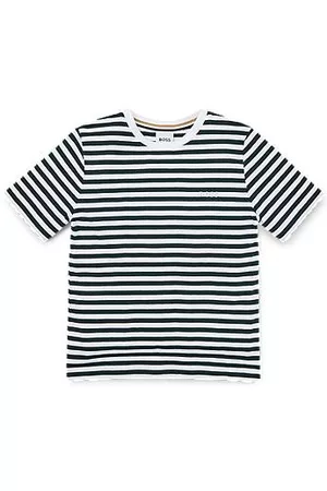 HUGO BOSS T-shirt per bambini regular fit in cotone a righe orizzontali