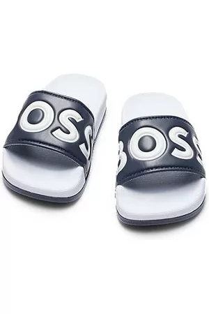 HUGO BOSS Sandali slider per bambini a blocchi di colore con logo a contrasto